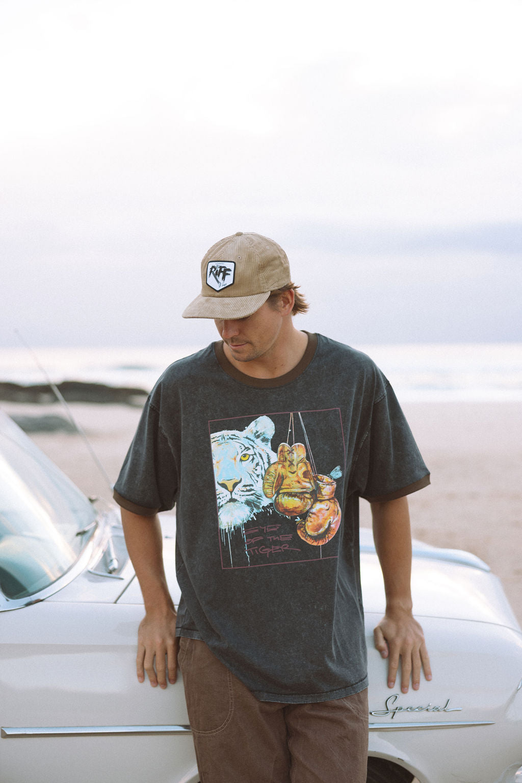Eye of the Tiger Unisex Slouch Tee - 100% Organic Cotton Graphic T-Shirt