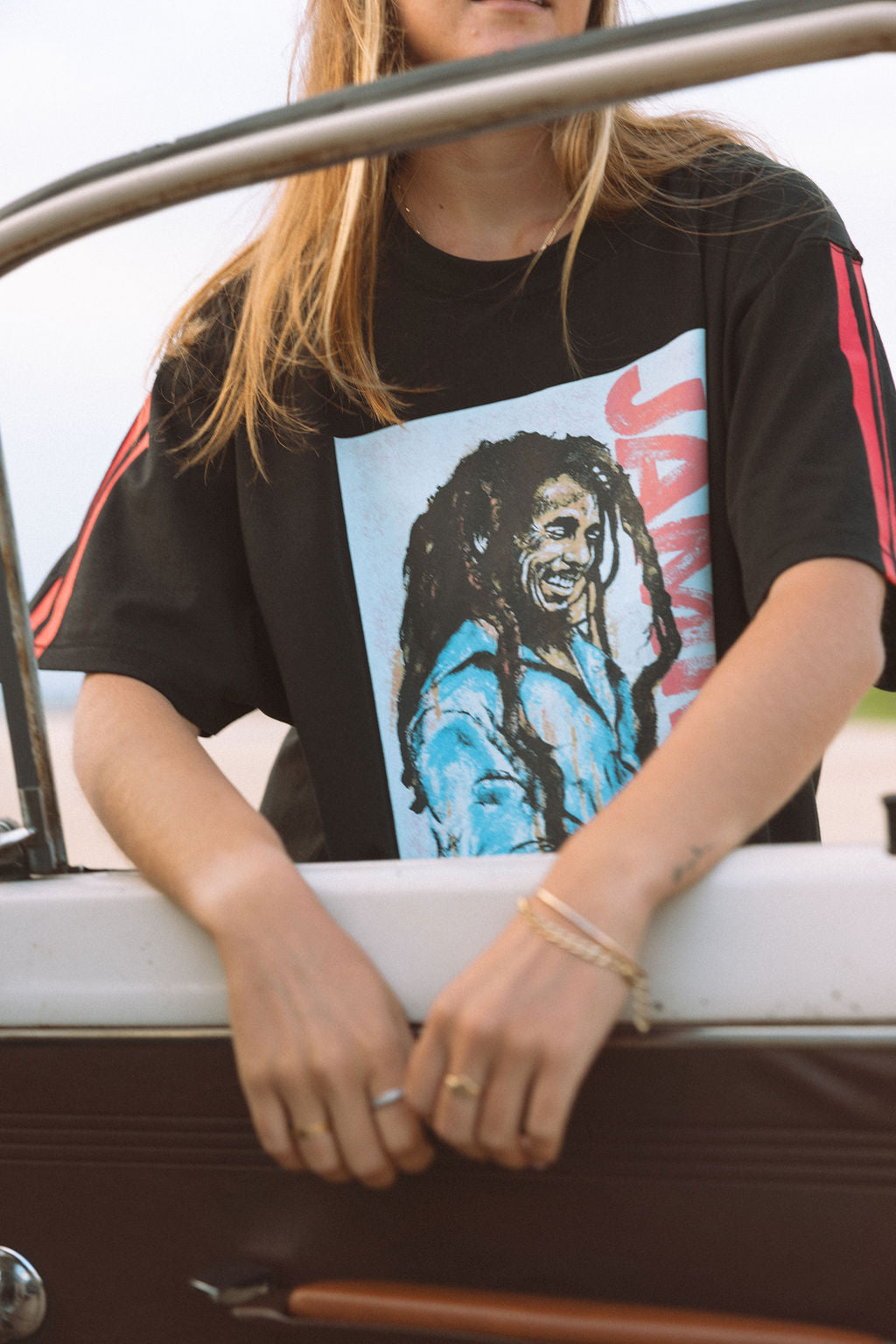 JAMMIN UNISEX SLOUCH TEE- 100% ORGANIC COTTON GRAPHIC T-SHIRT (Copy)