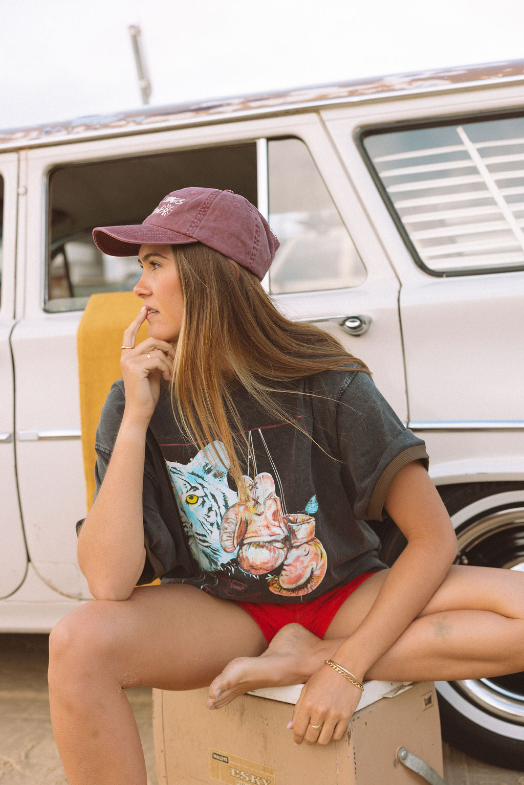 Eye of the Tiger Unisex Slouch Tee - 100% Organic Cotton Graphic T-Shirt